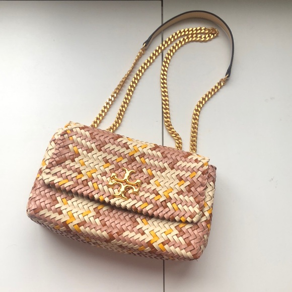 NWOT Tory Burch Weave Purse in Pink Moon/New Cream - Picture 1 of 3